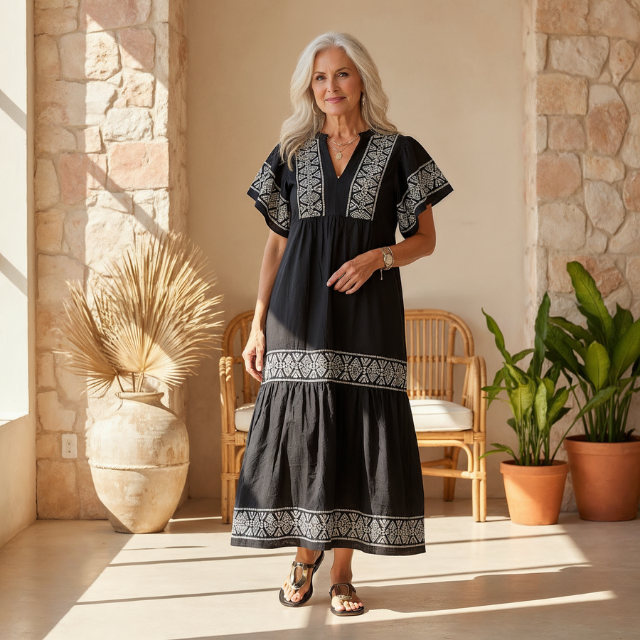 Scarlett | Boho Midi Sundress Tiered