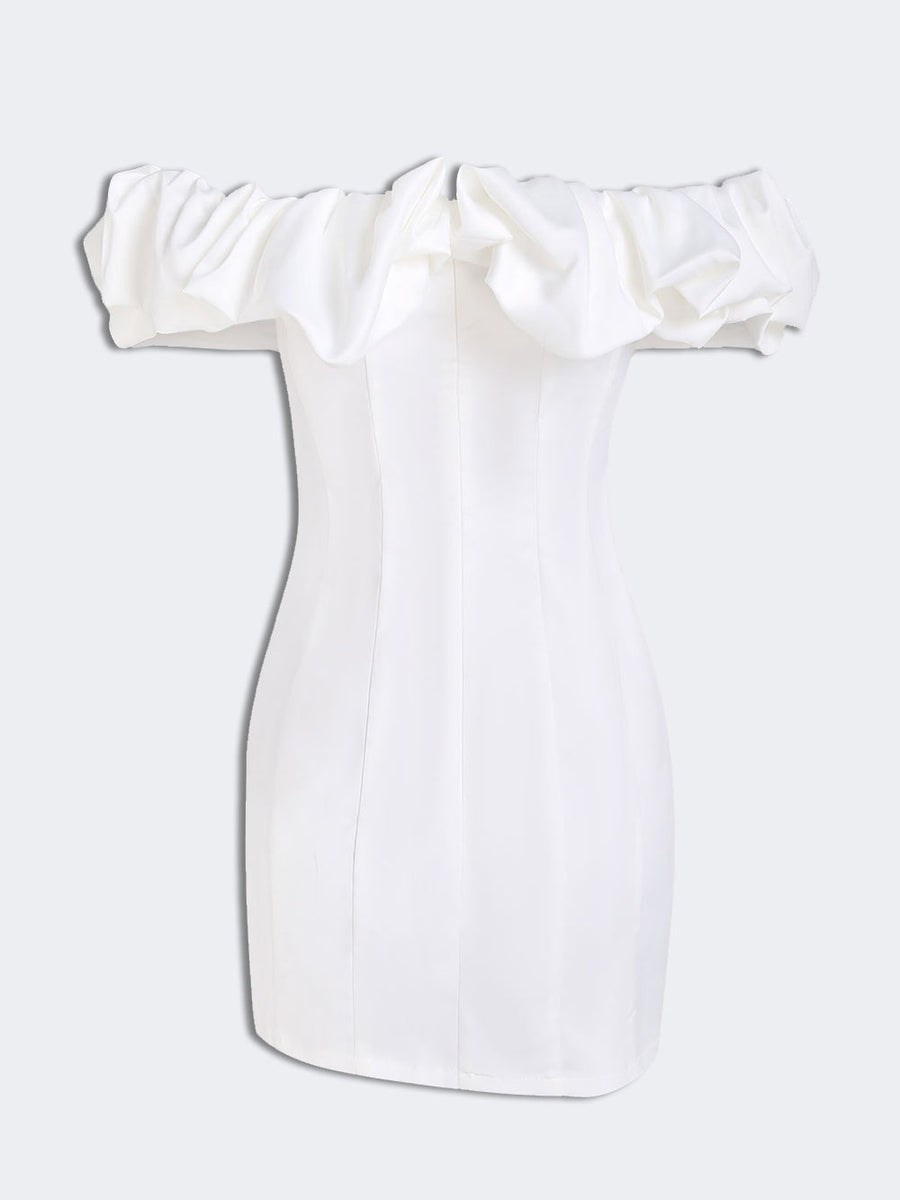 Elena | Cocktail Mini Dress Off Shoulder Ruffled