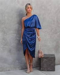 Ava | Wedding Guest Dress One-Shoulder Asymmetric