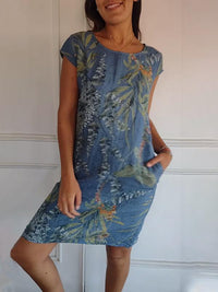 Olivia | Casual Sundress Leaf Print