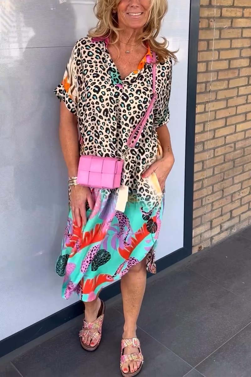 Colette | Sundress Animal Print Tropical