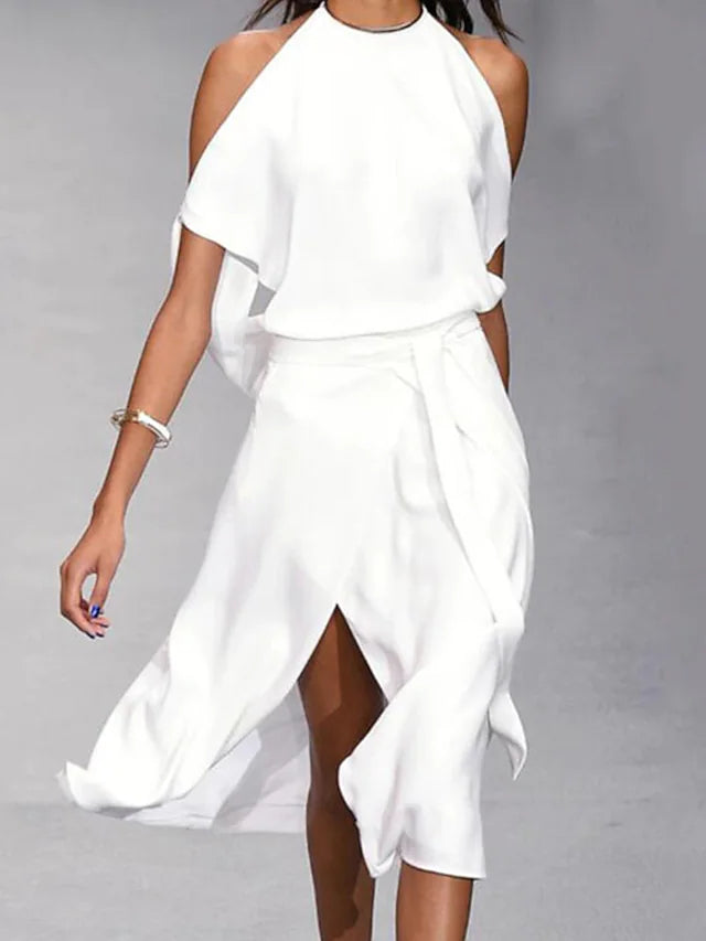 Sarai | Halter Midi Dress A-Line