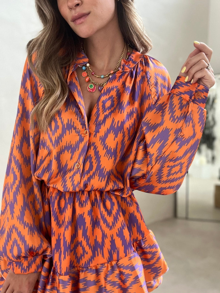 Sloane | Mini Sundress Long Sleeve Tiered