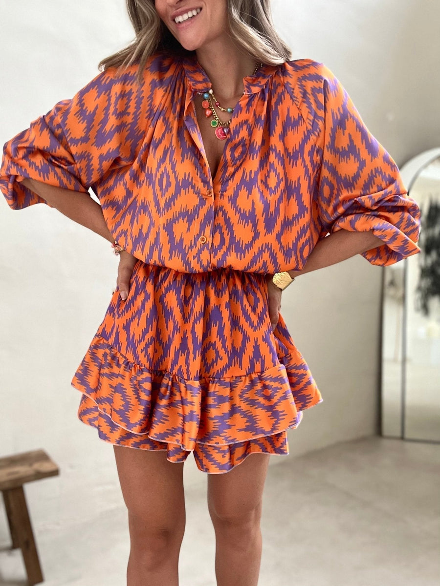 Sloane | Mini Sundress Long Sleeve Tiered