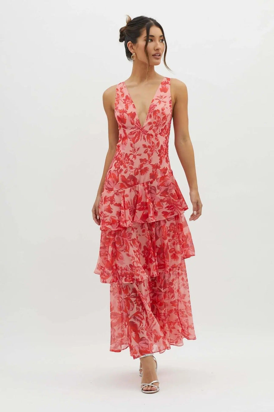 Nina | Wedding Guest Maxi Dress Layered Ruffle