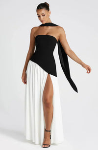 Madeleine | Wedding Guest Maxi Dress Asymmetric