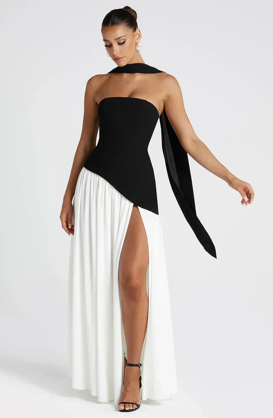 Madeleine | Wedding Guest Maxi Dress Asymmetric