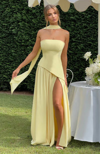 Madeleine | Wedding Guest Maxi Dress Asymmetric