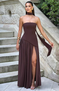 Madeleine | Wedding Guest Maxi Dress Asymmetric