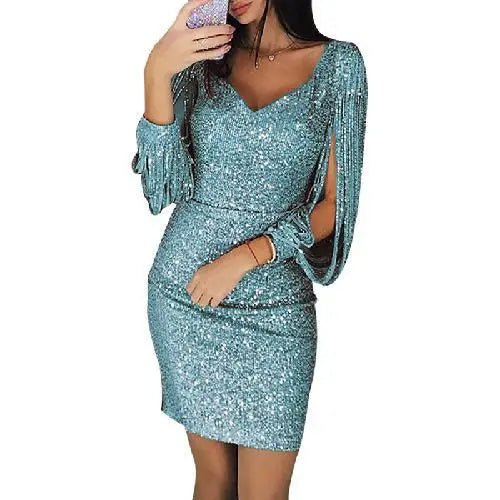 Layla | Cocktail Dress V-Neck Long Sleeve