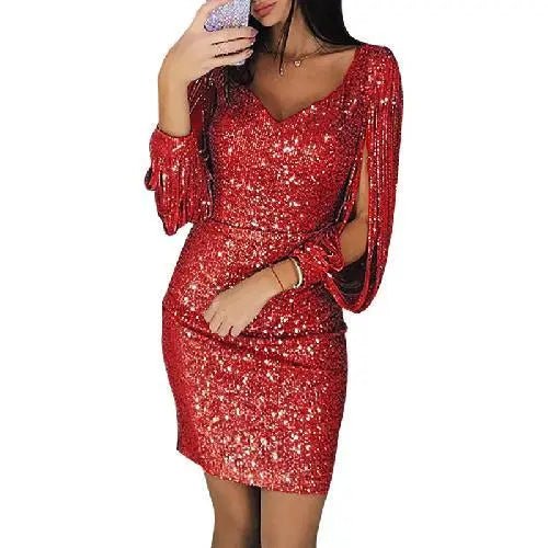 Layla | Cocktail Dress V-Neck Long Sleeve