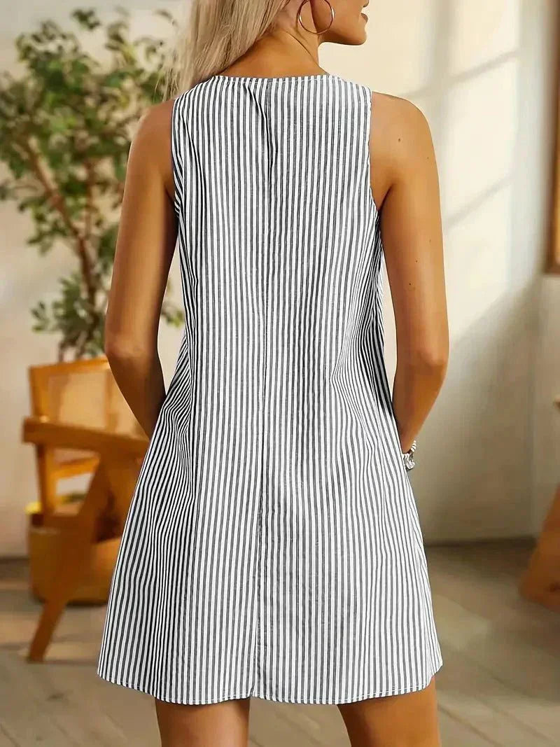 Imogen | Mini Sundress V-Neck Striped