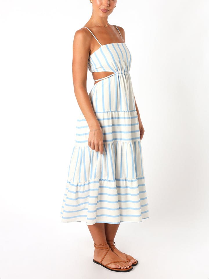 Hadley | Backless Midi Dress Open Back