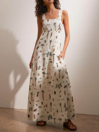 Charlee | Backless Maxi Dress Square Neck