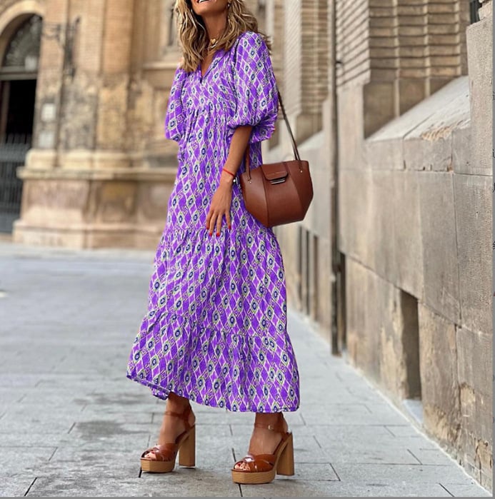 Riley | Boho Sundress Floral V-Neck