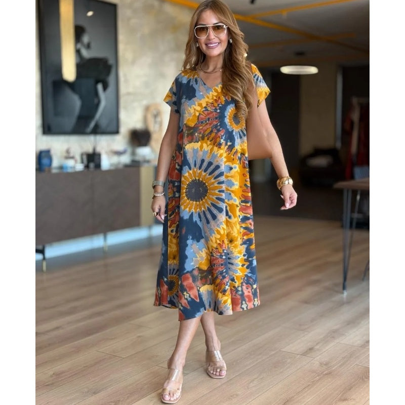 Sylvia | Midi Sundress V-Neck