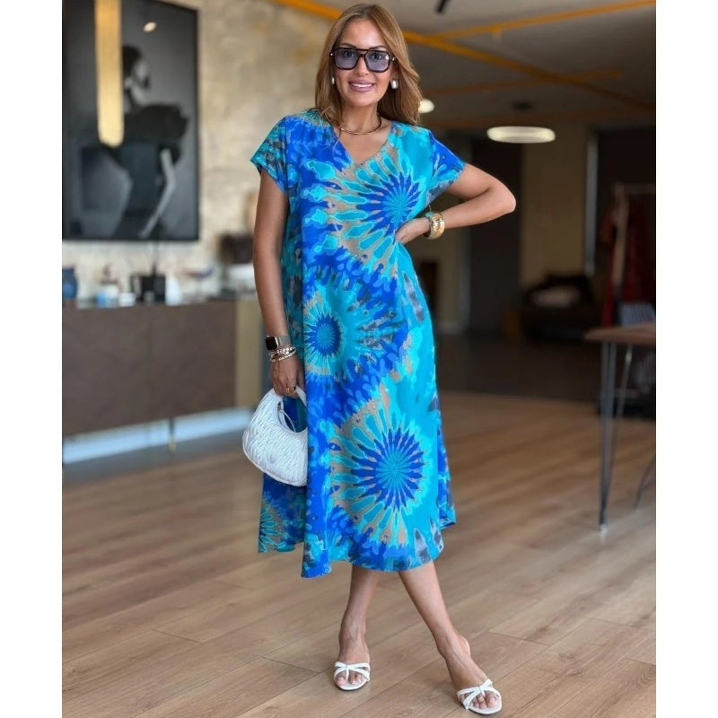 Sylvia | Midi Sundress V-Neck