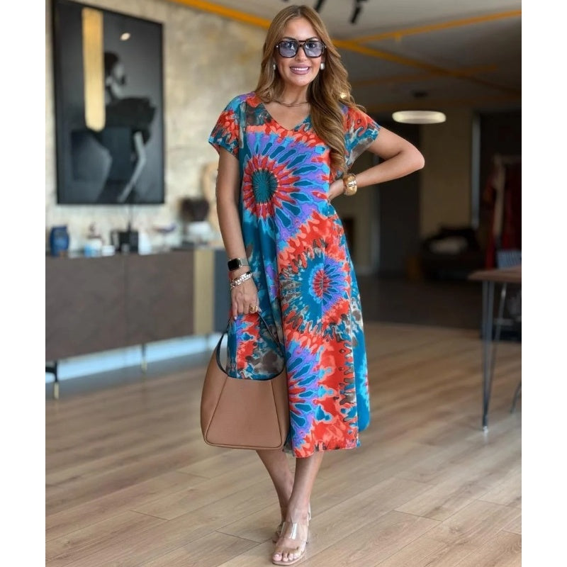 Sylvia | Midi Sundress V-Neck