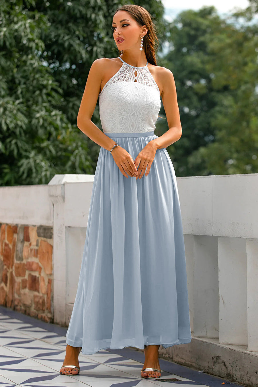 Audrey | Wedding Guest Maxi Dress Halter