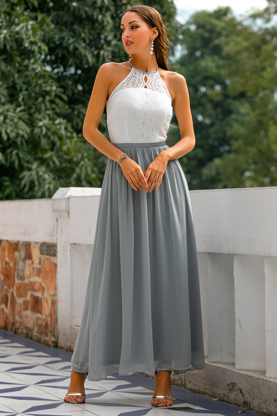 Audrey | Wedding Guest Maxi Dress Halter