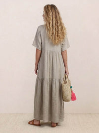 Tiffany | Boho Maxi Dress Tiered V-Neck