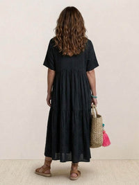 Tiffany | Boho Maxi Dress Tiered V-Neck