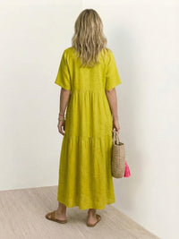 Tiffany | Boho Maxi Dress Tiered V-Neck