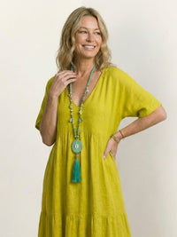 Tiffany | Boho Maxi Dress Tiered V-Neck