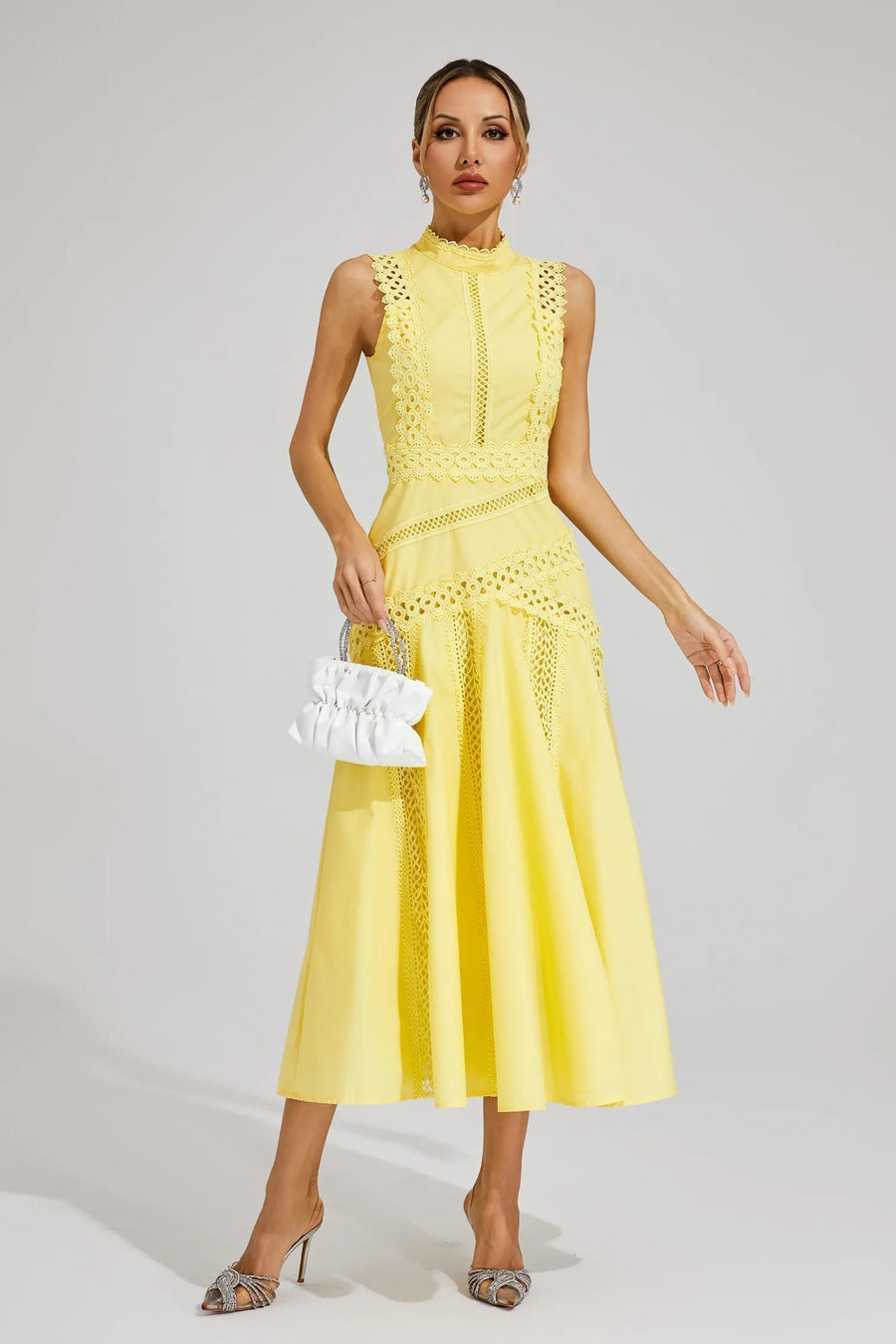 Theodora | Wedding Guest Midi Dress Lace A-Line