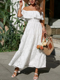 Quincy | Wedding Guest Maxi Dress Off-Shoulder Tiered
